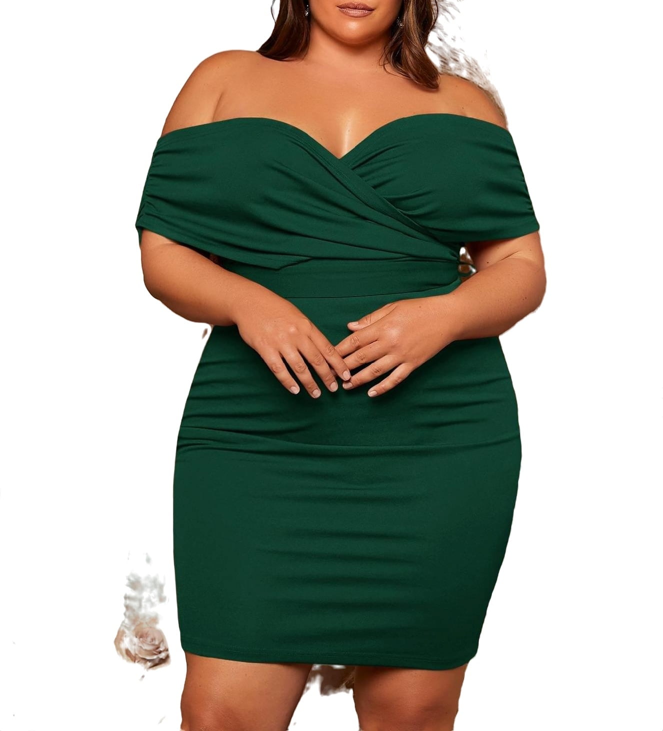 green plus size dresses